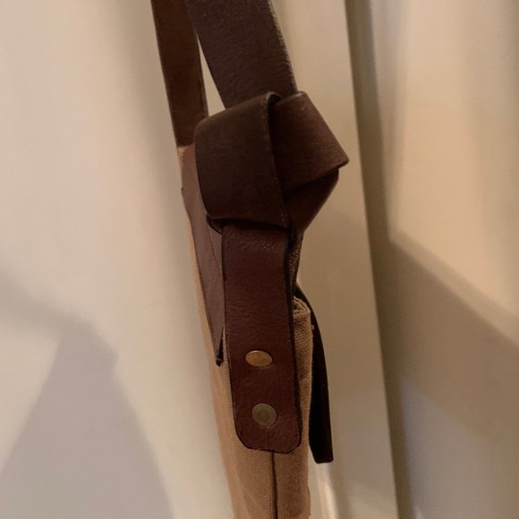 Leather and Canvas Freedom small sachel - Picture 4 of 7